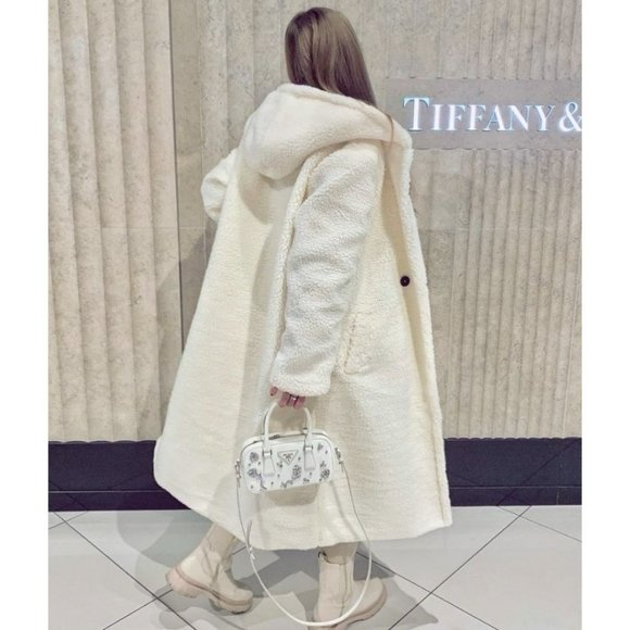 1 DAY SALE! Long Sleeve Hoodie Hooded Long Maxi Borg Teddy Bear Fur Coat - Picture 14 of 15